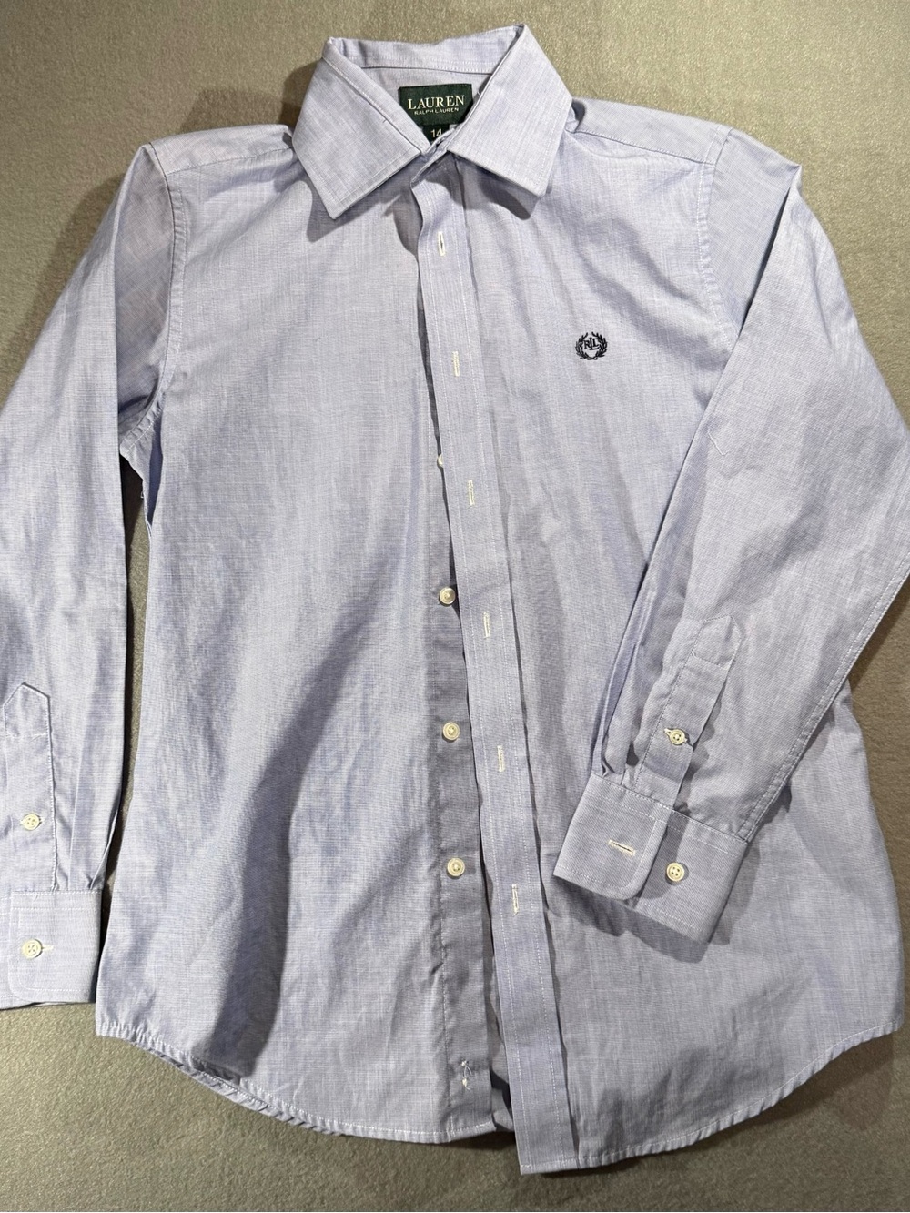 Boys Ralph Lauren Light Blue Oxford Button-Down Dress Shirt